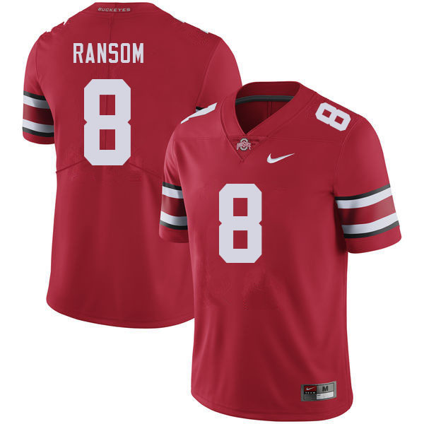 Ohio State Buckeyes #8 Lathan Ransom College Football Jerseys Stitched Sale-Red